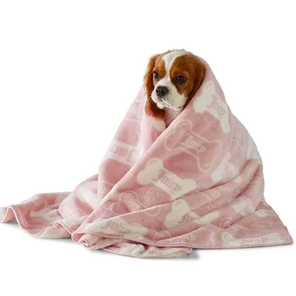 Juicy Couture Other - Juicy Couture Pet Soft Plush Pink Microfiber Throw Blanket for Cats Dogs